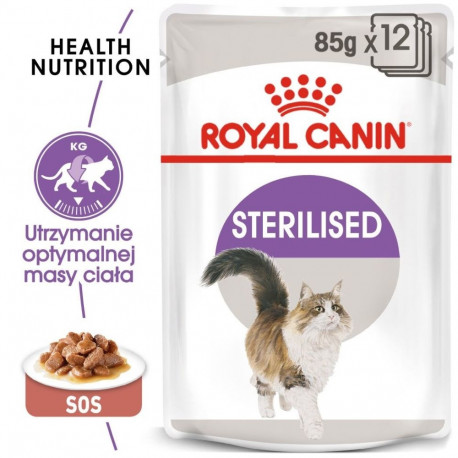 ROYAL CANIN FHN Sterilised kastmes märgtoit täiskasvanud kassidele 12x85g