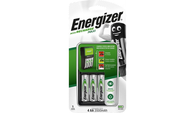 ENERGIZER Maxi ACCU HR6 POW akulaadija + 2 AA 2000 mAh akud