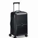 DELSEY SUITCASE TURENNE 55CM 4 DOUBLE WHEELS TROLLEY CASE BLACK