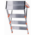 Krause Dopplo double-sided step ladder silver