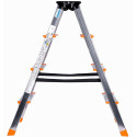 Krause Dopplo double-sided step ladder silver