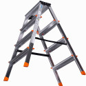 Krause Dopplo double-sided step ladder silver