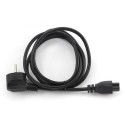 Gembird PC-186-ML12-1M toitekaabel Must CEE7/7 C5 pistik