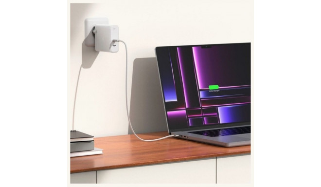 Spigen GAN-1402 140W 2x USB-C ArcStation Pro valge ACH06033 seinalaadija