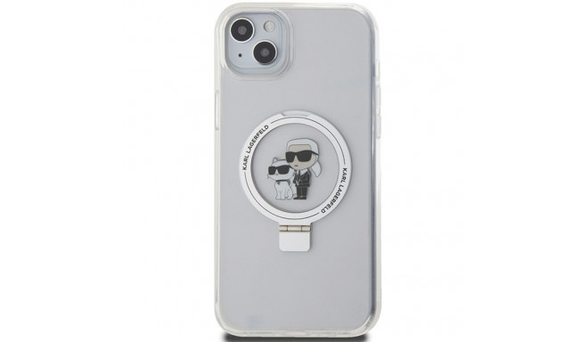 Karl Lagerfeld KLHMP15MHMRSKCH iPhone 15 Plus / 14 Plus 6.7" valge kõvakorpus rõngasalus Karl&Cho