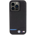 BMW BMHMP15X22NBCK iPhone 15 Pro Max 6.7" must/must nahast süsinikkiust kõvakorpus MagSafe'iga