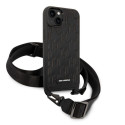 Karl Lagerfeld KLHCP14MSTMMK iPhone 14 Plus / 15 Plus 6.7" kõvakaan must Monogramm Plaque Logo Rihma