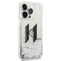 Karl Lagerfeld KLHCP14XLBKLCS iPhone 14 Pro Max 6.7" hõbedane/hõbedane kõvakate Liquid Glitter Big K
