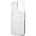 Guess GUHCP13XLFLSB iPhone 13 Pro Max 6.7" sinine/sinine kõvakate Lilledega Vedelik Sädelusega