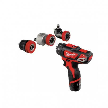 MILWAUKEE.SCREWDRIVER M12BDDXKIT-202C 32Nm 2x2.0Ah INTERCHANGEABLE HEADS