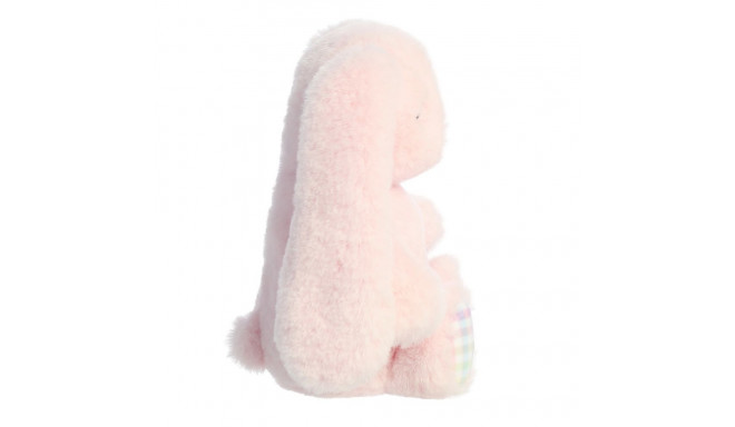 AURORA Rainbow Gingham Bunnies Plush Pink Bunny, 18 cm