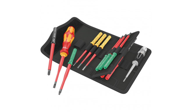 16-piece tool set for electricians WERA KK VDE Extra Slim1