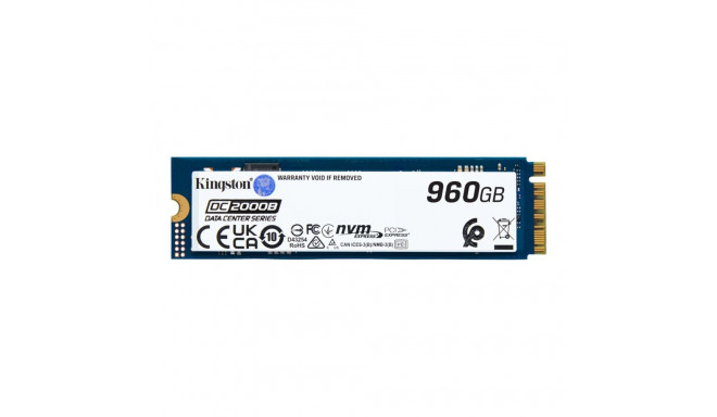 Kingston SSD DC2000B 960 GB M.2 2280 SSD PCIe NVMe Gen 4.0 (x4) liides lugemiskiirus 7000 MB/s kirju
