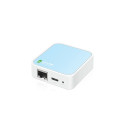 TP-Link TL-WR802N juhtmevaba ruuter Fast Ethernet Üks-raadiosagedusala (2.4 GHz) Sinine Valge