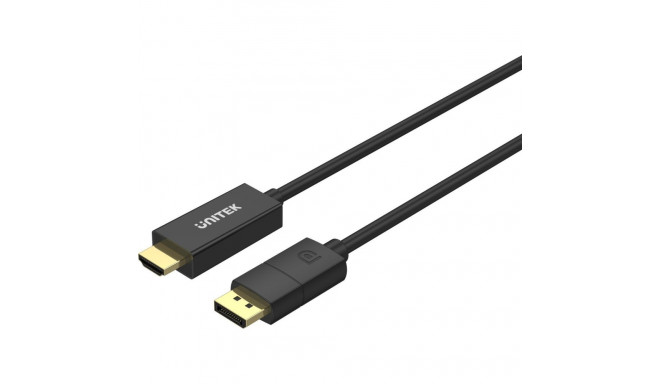 Unitek DisplayPort - HDMI kaabel 1,8 m must (V1608A)