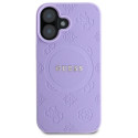 Guess GUHMP16SPSAPSMEU iPhone 16 6,1" lilla/lilla kõvakorpus Saffiano Peony Classic Logo MagSafe'iga