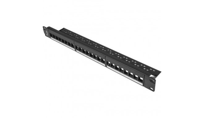 Lanberg Patch panel 1U 19" Empty 24x keystone slot Black (PPKS-1024-B)