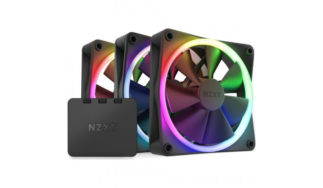 Nzxt F120 RGB 3-pack fan + Hub (RF-R12TF-B1)