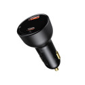 Baseus Superme autolaadija USB USB-C 100W + USB-C kaabel (must)