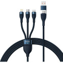 Kaabel USB Baseus USB-A + USB-C - USB-C + microUSB + Lightning 1.2 m Tumesinine (CASS030103)