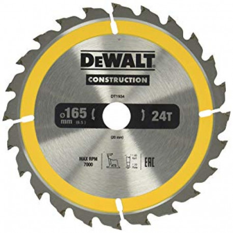 DEWALT ketassaag 165x20mmx24z