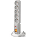 Acar F5 surge protection power strip, 5 sockets, 5 m, gray (W0108)