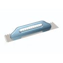 Stainless steel PL. toothed grater 130 x 480 mm, 12x12 mm