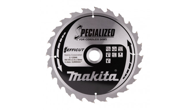 Cutting disc for wood MAKITA Efficut 270x30x2.15mm Z-24