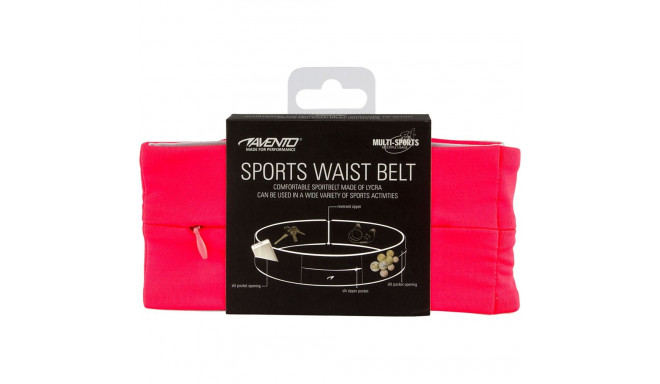 Sports Belt AVENTO 21PR M Fluorescent pink/Black/Silver