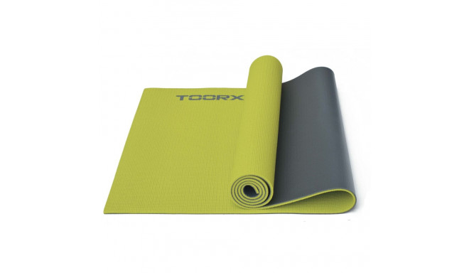 Yoga mat Toorx MAT176 PVC 173x60x0,6 PVC lime green/gray