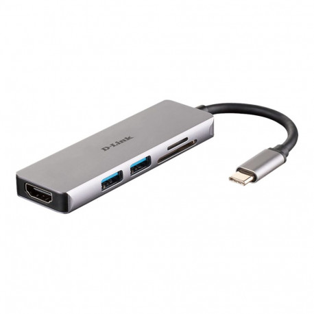 D-Link | 5-ühes USB-C™ jaotur HDMI ja SD/microSD kaardilugejaga | DUB-M530 | USB Type-C