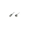 Digitus | Toitekaabel | Toitekaabel, Schuko (CEE 7/7) 90° nurga all - C13 M/F, H05VV-F3G 0.75qmm | M