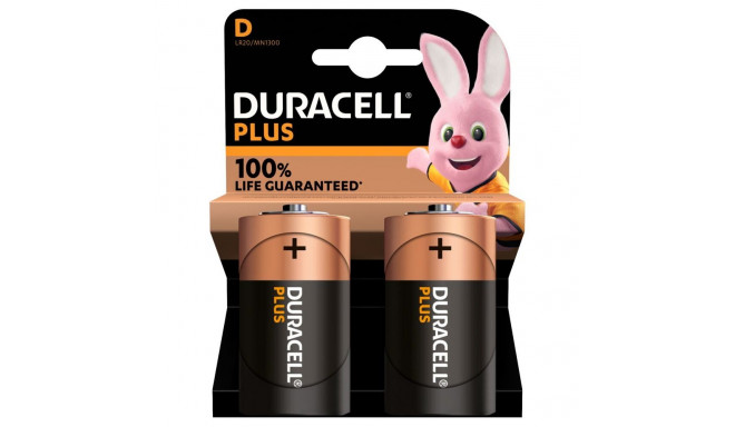 Duracell Plus MN1300 D leelispatarei 2 tk