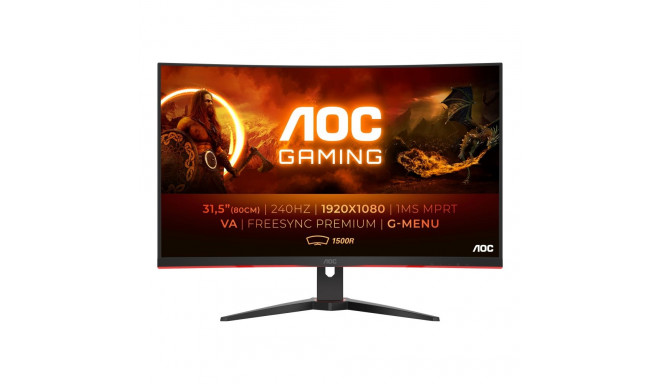 AOC | Curved Gaming Monitor | C32G2ZE | 31.5 " | VA | FHD | 16:9 | 240 Hz | 1 ms | 1920 x 1080 | 300