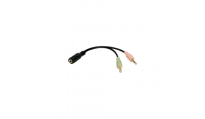Logilink | Audioadapter 3,5 mm stereo 4-kontaktiline emane pistik 2 x 3,5 mm stereo isase pistiku ja