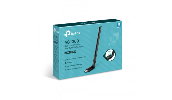 TP-LINK ARCHER T3U PLUS - AC1300 High Gain Dual Band Wi-Fi USB Adapter