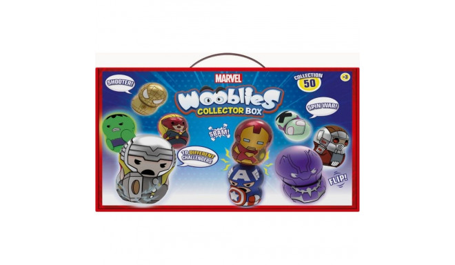 Tm Toys Marvel Wooblies figuur - kollektsionääri karp + 4 figuuri (WBM006)