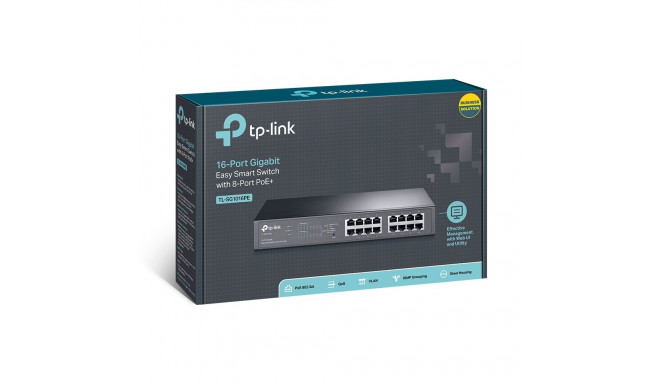 16P TP-LINK SG1016PE Metal POE+