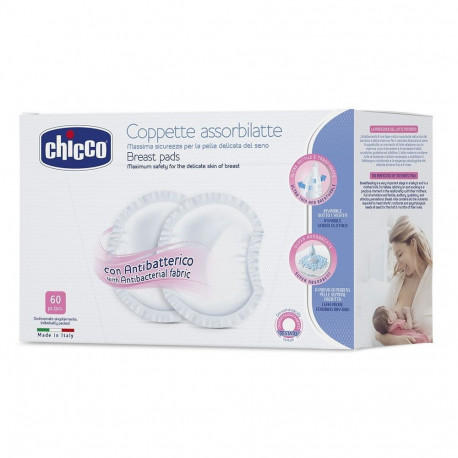 CHICCO Antibacterial breast pads, 60 pcs