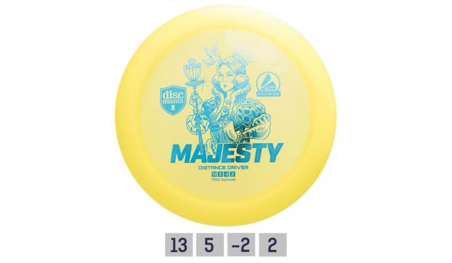 Discgolf DISCMANIA Distance driver MAJESTY Active premium Yellow 13/5/-2/2