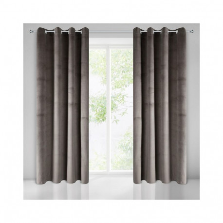 CURTAIN PIERRE BROWN/RINGS 140X250 N