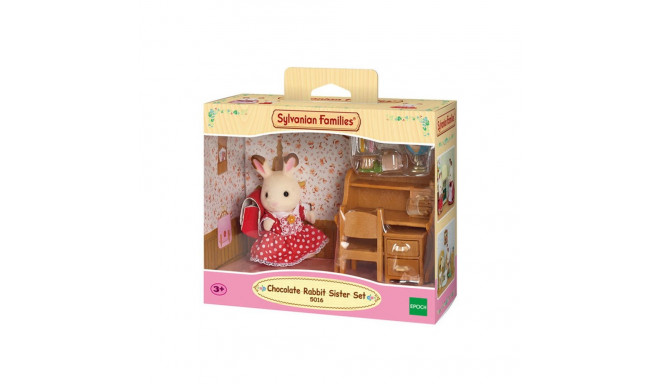 SYLVANIAN FAMILIES Chocolate Rabbit Sister & Desk