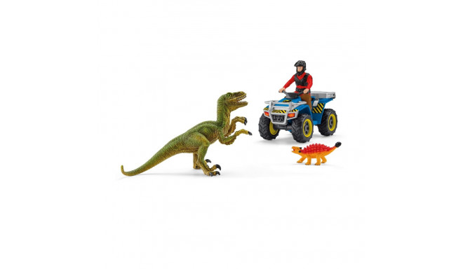 SCHLEICH DINOSAURS Quad escape from velociraptor