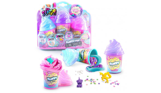 SO SLIME komplekt Fluffy shaker 3-pakk