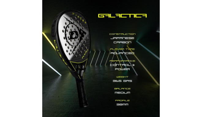 Padeli reket Dunlop GALACTICA 12K Carbon 365g