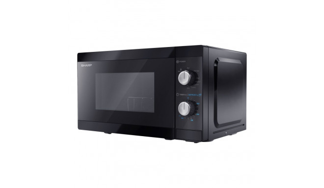 Sharp | Microwave Oven with Grill | YC-MG01E-B | Free standing | 800 W | Grill | Black