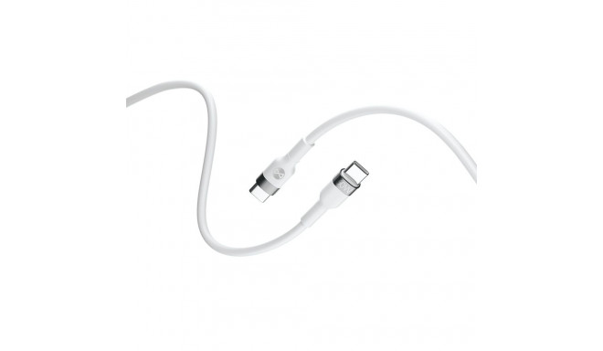 Forever Flexible cable USB-C - USB-C 1,0 m 60W white