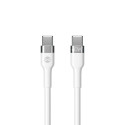 Forever Flexible cable USB-C - USB-C 1,0 m 60W white