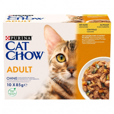 Wet Cat Food - PURINA Cat Chow Chicken Zucchini 10x85g
