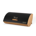 Bread Box - Maestro MR-1775 Black with Bamboo Handle